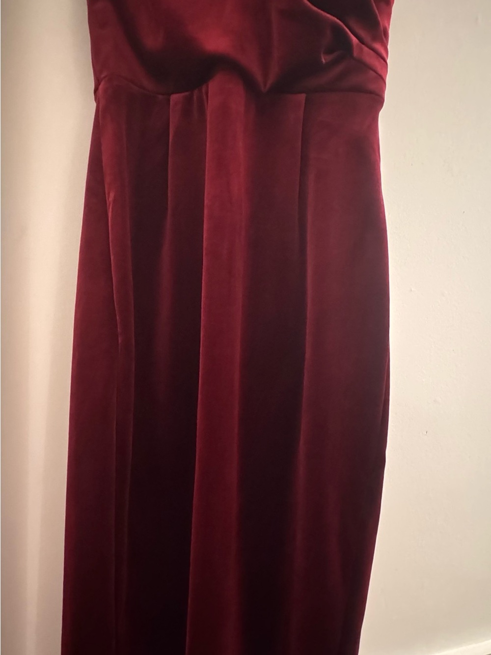 Express Velvet Maxi Skirt - Deep Wine